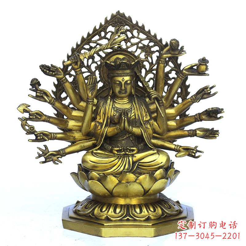 贵州铸铜千手观音雕塑