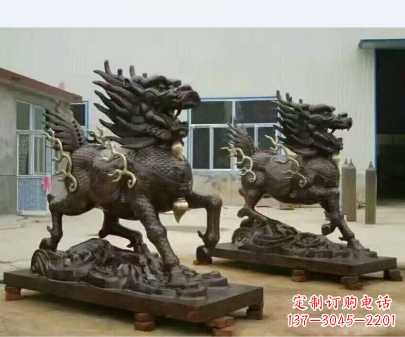贵州铸铜企业麒麟雕塑