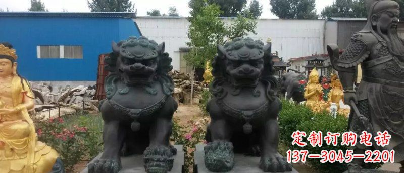 贵州铸铜狮子看门狮子铜雕