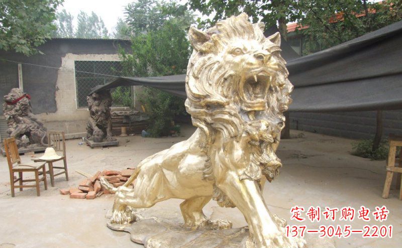贵州铸铜狮子铜雕 (3)