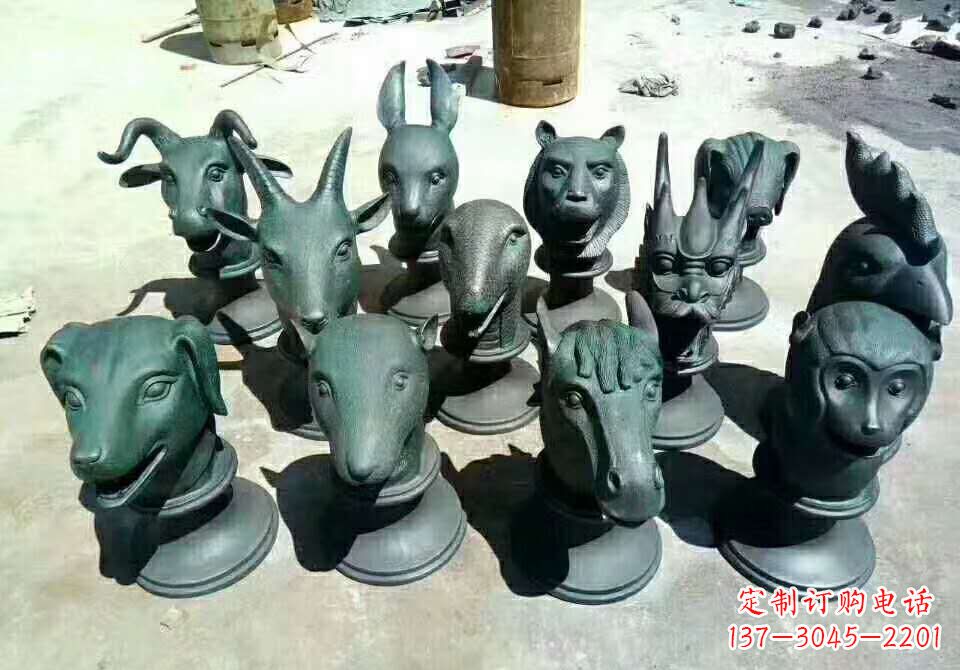 贵州铸铜十二生肖动物雕塑