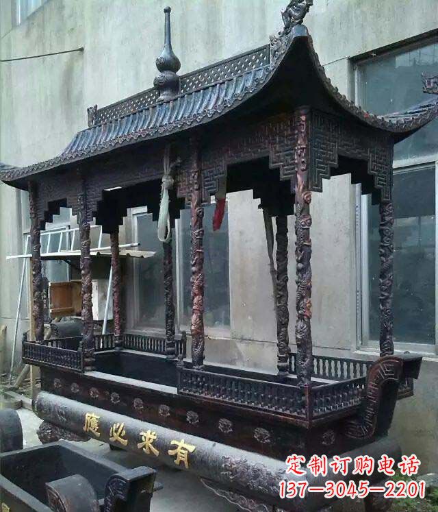 贵州铸铜寺庙香炉铜雕 (2)