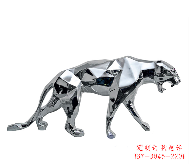 贵州豹子雕塑不锈钢