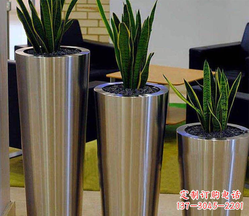 贵州不锈钢花盆广场雕塑