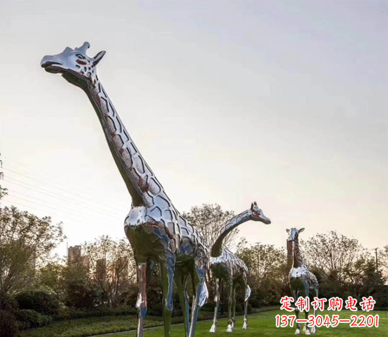 贵州不锈钢长颈鹿雕塑