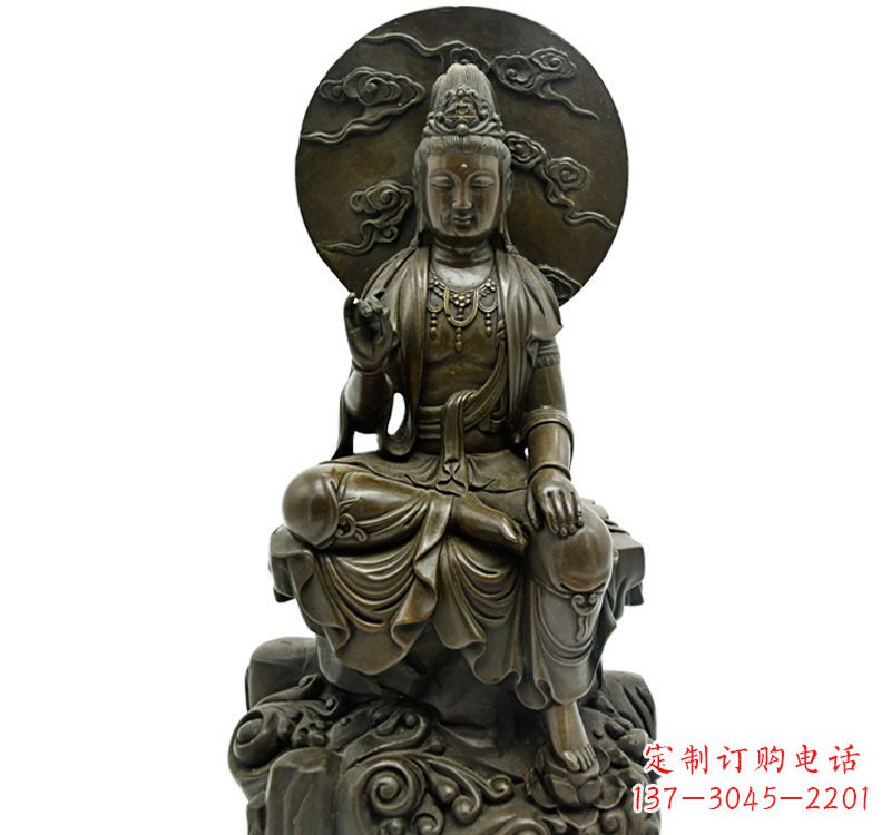 贵州自在观音菩萨仿古铜雕佛像