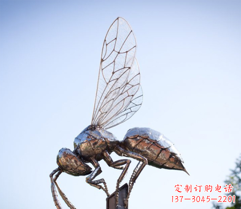 贵州蜜蜂雕塑不锈钢