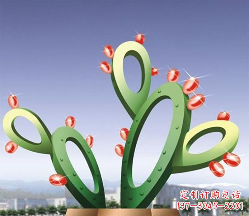 贵州仙人掌不锈钢雕塑
