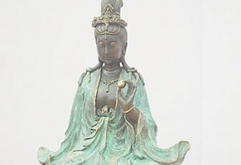 贵州铸铜观自在观音雕像