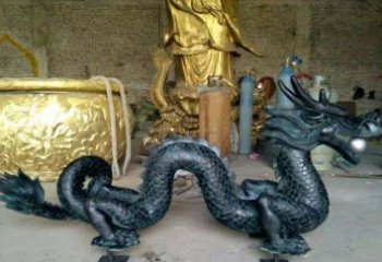 贵州铸铜双龙戏珠广场铜雕