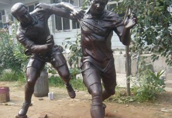 贵州足球运动公园人物铜雕