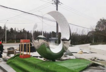 贵州海浪浪花雕塑-城市街道装饰一朵不锈钢创意海浪浪花雕塑