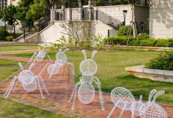 贵州蚂蚁雕塑-户外公园大型不锈钢镂空蚂蚁雕塑
