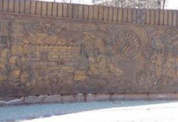 历史文化铜浮雕-广饶县中式园林广场铸铜浮雕墙